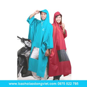 Áo mưa Poncho cổ rùa trơn có kiếng, áo mưa, áo mưa bộ, áo mưa rando, Quần áo bảo hộ, Quần áo bảo hộ lao động