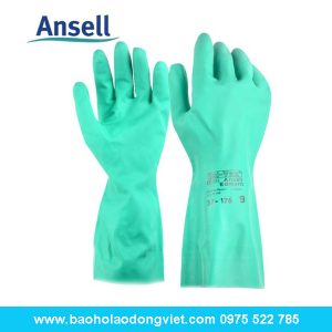 Găng tay chống hóa chất Ansell 37-176, Găng tay ansel 37-176, găng tay Sol-vex, găng tay chống hóa chất