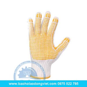 Găng tay len chấm hạt nhựa, găng tay len, găng tay bảo hộ, găng tay bảo hộ lao động