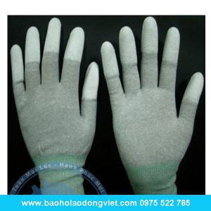 găng tay Conductive Phủ PU ngón, găng tay phủ PU, găng tay bảo hộ, găng tay bảo hộ lao động