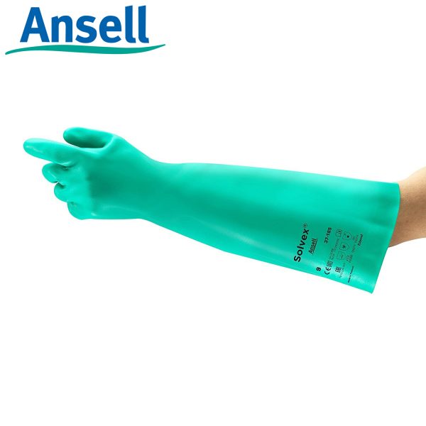 Găng tay chống hóa chất Ansell Solvex 37-185, Găng tay chống hóa chất Ansell 37-185, Găng tay chống hóa chất 37-185, Găng tay 37-185, Găng tay Ansell 37-185, Găng tay chống dầu Ansell 37-185, Găng tay chống Acid Ansell 37-185