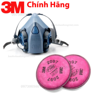 Bộ Mặt nạ phòng độc 3M 7502 Kèm Phin lọc 3M 2097 Chính Hãng, mặt nạ phòng độc 3M 7502, mặt nạ 3m 7502, Mặt nạ nữa mặt 3M 7502, mặt nạ phòng độc nữa mặt, mặt nạ phòng độc nữa mặt 1 phin