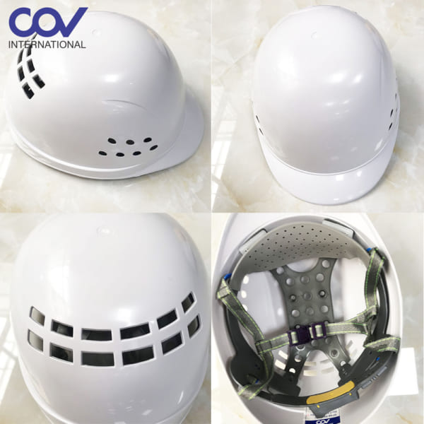 mũ bảo hộ COV-HF-008, mũ bảo hộ lao động COV-HF-008, mũ bảo hộ COV-HF-008 tròn trơn, mũ bảo hộ COV-HF-008 Hàn Quốc, mũ bảo hộ COV-HF-008 có lỗ thoáng khí