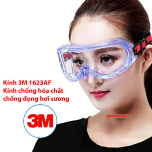 Kính chống hóa chất 3M 1623AF, kính chống bụi 3M 1623AF, kính 3M 1623AF, kính chống đọng hơi sương 3M 1623AF, kính ngăn đọng hơi sương 3M 1623AF, kính chống văng bắn hóa chất 3M 1623AF